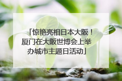 惊艳亮相日本大阪！厦门在大阪世博会上举办城市主题日活动