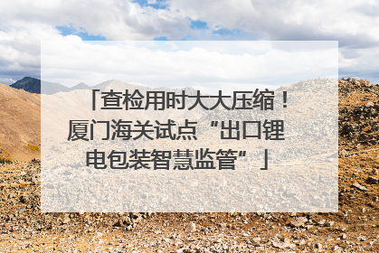 查检用时大大压缩！厦门海关试点“出口锂电包装智慧监管”