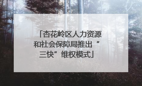 杏花岭区人力资源和社会保障局推出“三快”维权模式