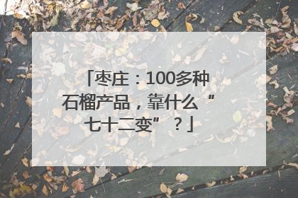 枣庄：100多种石榴产品，靠什么“七十二变”？