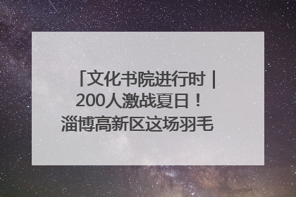 文化书院进行时｜200人激战夏日！淄博高新区这场羽毛球比赛太酷