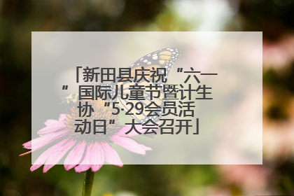 新田县庆祝“六一”国际儿童节暨计生协“5·29会员活动日”大会召开
