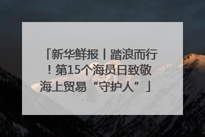 新华鲜报丨踏浪而行！第15个海员日致敬海上贸易“守护人”