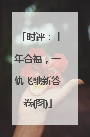 时评：十年合福，一轨飞驰新答卷(图)