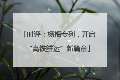 时评：杨梅专列，开启“高铁鲜运”新篇章