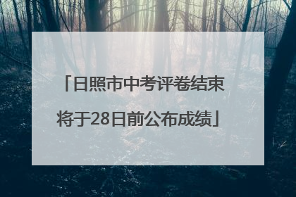 日照市中考评卷结束 将于28日前公布成绩