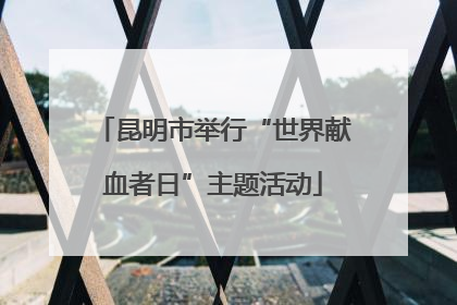 昆明市举行“世界献血者日”主题活动
