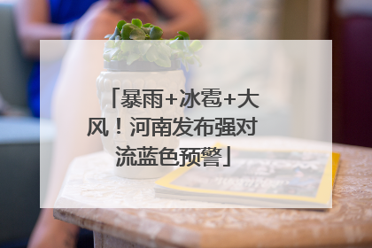 暴雨+冰雹+大风！河南发布强对流蓝色预警