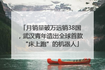 月销量破万远销38国，武汉青年造出全球首款“床上跑”的机器人