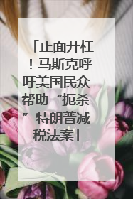 正面开杠！马斯克呼吁美国民众帮助“扼杀”特朗普减税法案