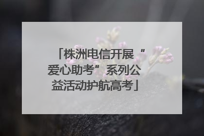 株洲电信开展“爱心助考”系列公益活动护航高考