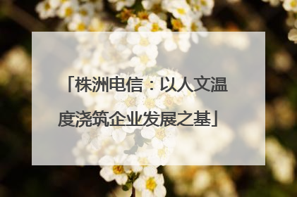 株洲电信：以人文温度浇筑企业发展之基
