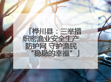 桦川县：三举措织密渔业安全生产防护网 守护渔民“稳稳的幸福”
