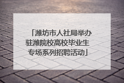 潍坊市人社局举办驻潍院校高校毕业生专场系列招聘活动
