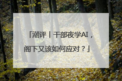 潮评丨干部夜学AI，阁下又该如何应对？