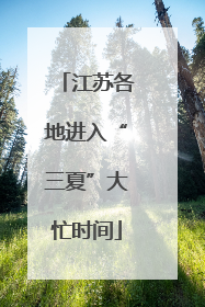 江苏各地进入“三夏”大忙时间