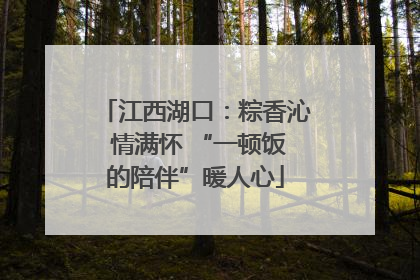 江西湖口：粽香沁 情满怀 “一顿饭的陪伴”暖人心