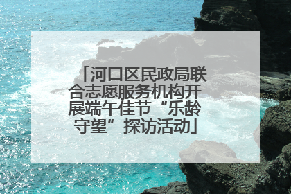 河口区民政局联合志愿服务机构开展端午佳节“乐龄守望”探访活动
