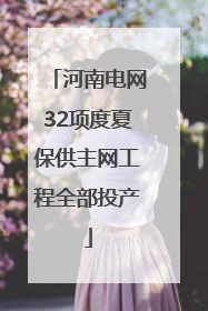 河南电网32项度夏保供主网工程全部投产