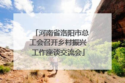 河南省洛阳市总工会召开乡村振兴工作座谈交流会