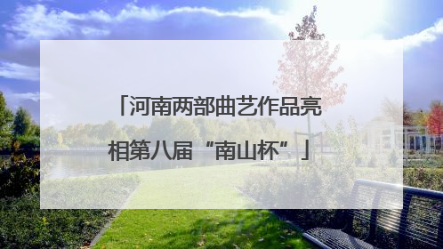 河南两部曲艺作品亮相第八届“南山杯”