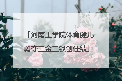 河南工学院体育健儿勇夺三金三银创佳绩