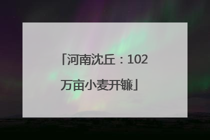 河南沈丘：102 万亩小麦开镰