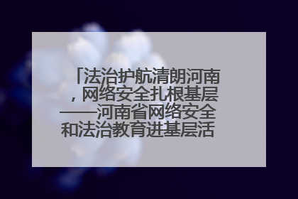 法治护航清朗河南，网络安全扎根基层——河南省网络安全和法治教育进基层活动正式启动