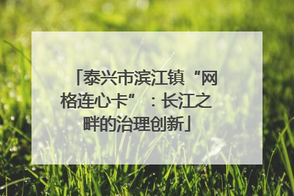 泰兴市滨江镇“网格连心卡”：长江之畔的治理创新