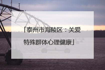 泰州市海陵区：关爱特殊群体心理健康
