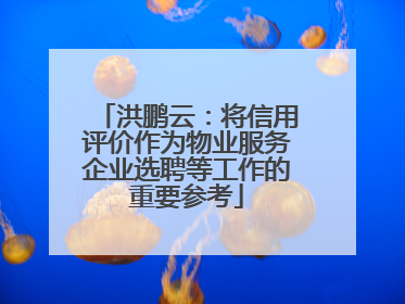 洪鹏云：将信用评价作为物业服务企业选聘等工作的重要参考