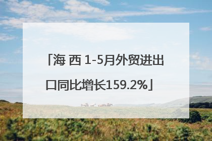 海 西 1-5月外贸进出口同比增长159.2%