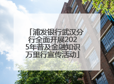 浦发银行武汉分行全面开展2025年普及金融知识万里行宣传活动
