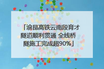 渝昆高铁云南段育才隧道顺利贯通 全线桥隧施工完成超90%