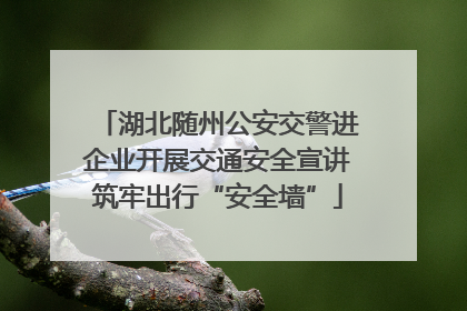 湖北随州公安交警进企业开展交通安全宣讲筑牢出行“安全墙”