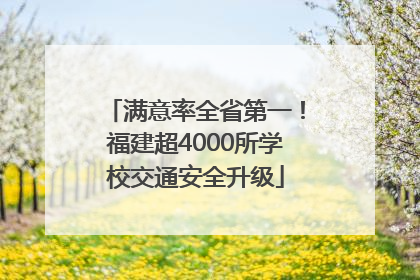 满意率全省第一！福建超4000所学校交通安全升级