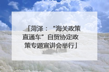 菏泽：“海关政策直通车”自贸协定政策专题宣讲会举行