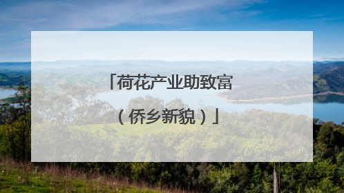荷花产业助致富（侨乡新貌）