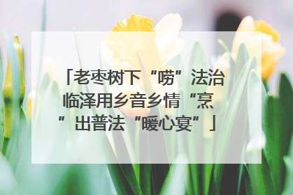 老枣树下“唠”法治 临泽用乡音乡情“烹”出普法“暖心宴”