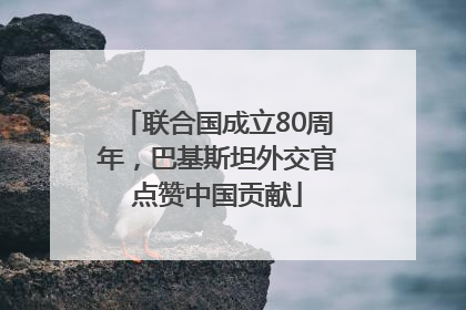 联合国成立80周年，巴基斯坦外交官点赞中国贡献