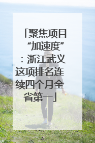 聚焦项目“加速度”：浙江武义这项排名连续四个月全省第一