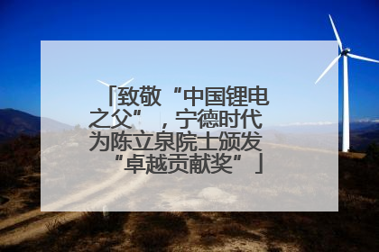 致敬“中国锂电之父”，宁德时代为陈立泉院士颁发“卓越贡献奖”