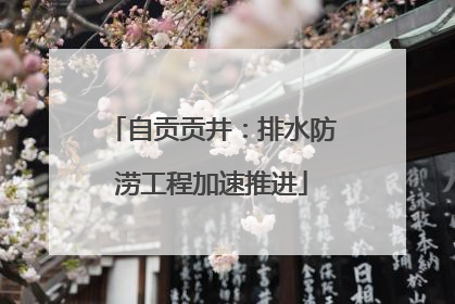 自贡贡井：排水防涝工程加速推进