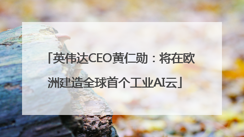 英伟达CEO黄仁勋：将在欧洲建造全球首个工业AI云