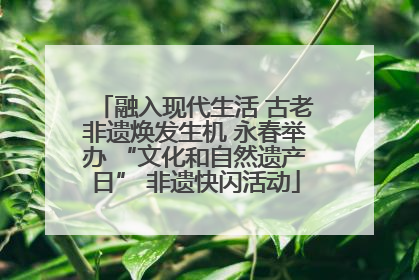 融入现代生活 古老非遗焕发生机 永春举办 “文化和自然遗产日” 非遗快闪活动