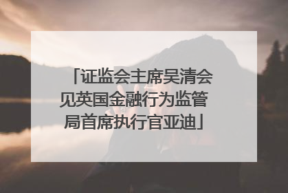 证监会主席吴清会见英国金融行为监管局首席执行官亚迪