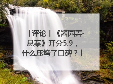 评论丨《酱园弄·悬案》开分5.9，什么压垮了口碑？