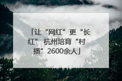 让“网红”更“长红” 杭州培育“村播”2600余人