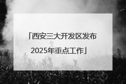 西安三大开发区发布2025年重点工作