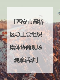 西安市灞桥区总工会组织集体协商现场观摩活动